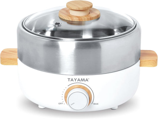 2.5 Qt White Electric Nonstick Multi-Cooker Hot Pot & Grill