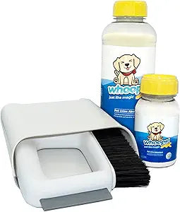 Whoops! Pet Urine Accident Cleanup Kit, Includes Powder (29.98 oz), Powder (8.81 oz), and Brush