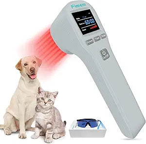 Cold Laser Therapy Device for Dogs, Infrared Light Therapy for Pain, 2x940nm+2x850nm+16x650nm, Handheld Red Light Therapy Device for Cats Horse, Low Level Light Therapy for Pets HIPS Joint Pain