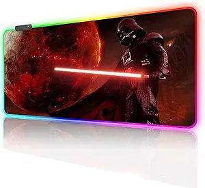 Large Gaming RGB Mouse Pad Custom Mouse Pads, Mousepad with Non-Slip Rubber Base and Stitched Edges Mouse Mat, Big Desk Pad for Computer Keyboard, Office Desk Mat for Desktop,31.5x15.7 Inch