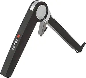 Contour Design Laptop Stand - Adjustable Computer Stand for Desk to Help Reduce Neck Strain and Fatigue - Premium Ergonomic Support - (Aluminium Silver/Black)