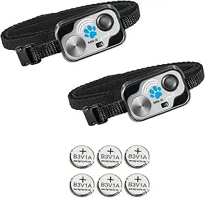 MS-5 Automatic Pet Door Collar 2-Pack, Genuine High Tech Pet Brand Dog Collar for Power Pet Doors - with 6 Free Batteries - 2MS-5-6B3V1A
