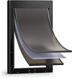 XL Dog Door for Door, Never Rust Plastic Extra Large Doggy Door for Interior and Exterior Doors, X Large Pet Door with 2 Magnetic Flaps, Insulated Flap, Closing Panel, Dog Doors for Pets Up to 220 LB