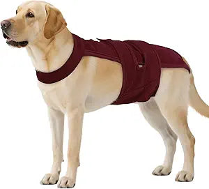 QBLEEV Female Dog Diapers with Adjustable Suspenders â€“ Washable Sanitary Panties for Dogs in Heat or Incontinence, Escape-Proof Reusable Pet Period Underwear Onesie for Small to Large Breeds