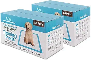 Best Pet Supplies XL (36 x 28 Inches) Puppy Pads 100 Count - Super Absorbent Dog Training Pads, Quick-Dry, Odor Control, Disposable Pee Pads, Leak-Proof Wee Wee Pads for Indoor Dogs â€“ Baby Blue