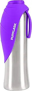 PupFlask Large Dog Water Bottle | 27 or 40 OZ Stainless Steel | Convenient Dog Drink Dispenser | Puppy Travel Water Bowl | Portable Pet Hydration Bottle | Leak Proof | Perfect Size For All Breeds