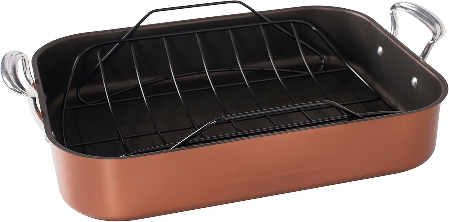 Nordic Ware Turkey Roaster with Rack, Copper