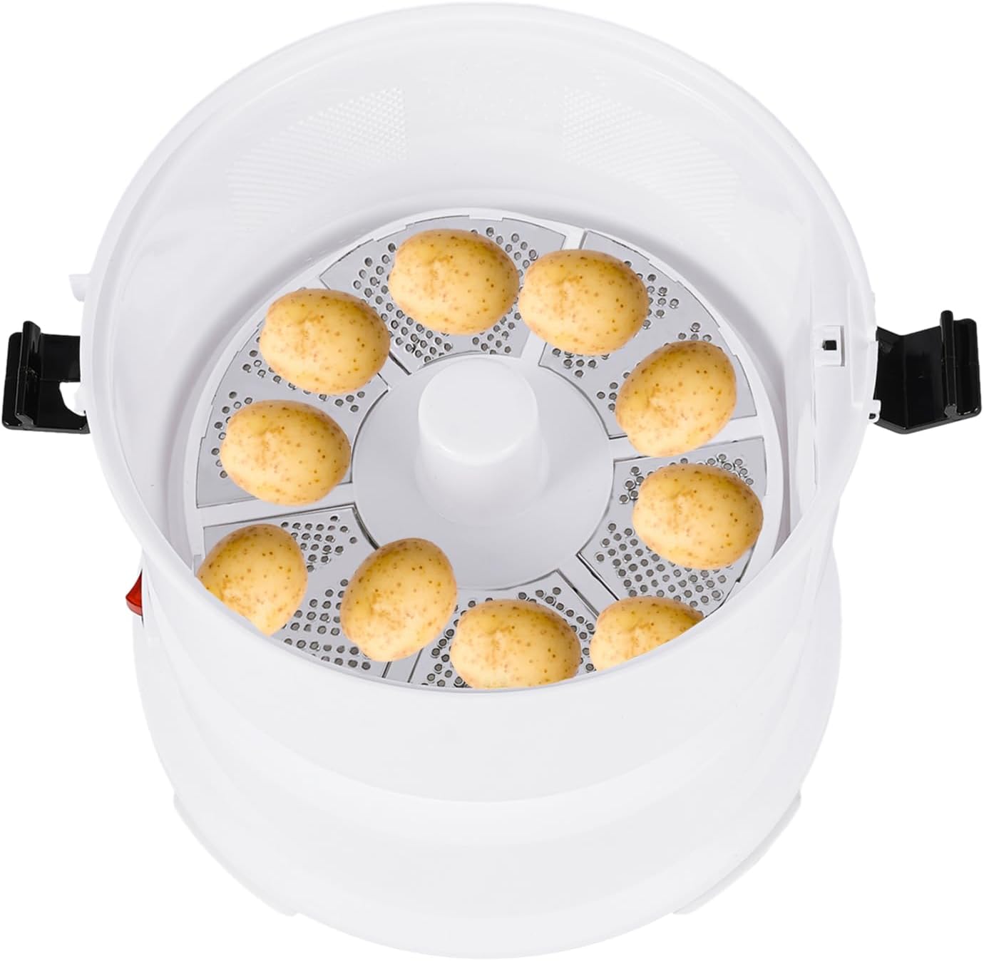 Electric Potato Peeler Stainless Steel Potato Peeling Machine 2 in 1 Save Time Automatic Peeling Machine and Vegetable Washer Dryer Spinner for Kitchen
