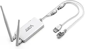 Vonets VAP11S Mini Repeater/Wireless Bridge Ethernet/WiFi Router 2.4GHz Industrial with 2 RJ45 Ethernet Ports and 2 External Antennas, Great Partner for Electronic Scale, PLC, DVR