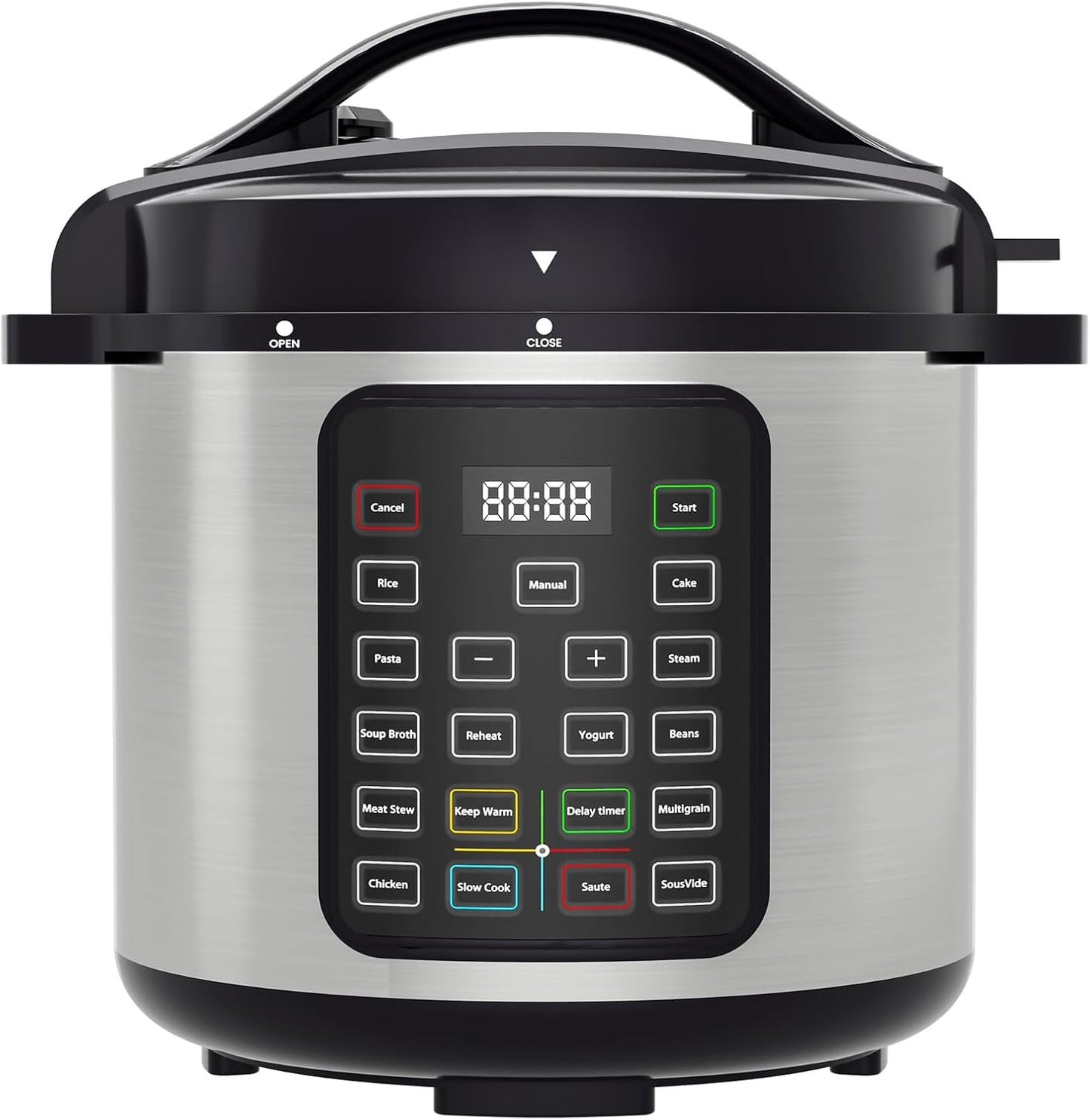 16-in-1 Electric Pressure Cooker, 8QT Multi Electric Cookers, Slow Cooker, Rice Cooker, Steamer, Sauté, Yogurt Maker, Warmer & Sterilizer, Stainless Steel