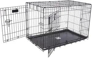 Precision Pet Products Two Door Provalue Wire Dog Crate, 36 Inch, For Pets 50-70 lbs, With 5-Point Locking System
