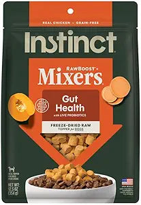 Instinct Raw Boost Mixers Freeze Dried Dog Food Toppers For Dry Food, Grain Free Dog Food Toppers with Chicken For Dogs - Gut Health, 12.5 oz
