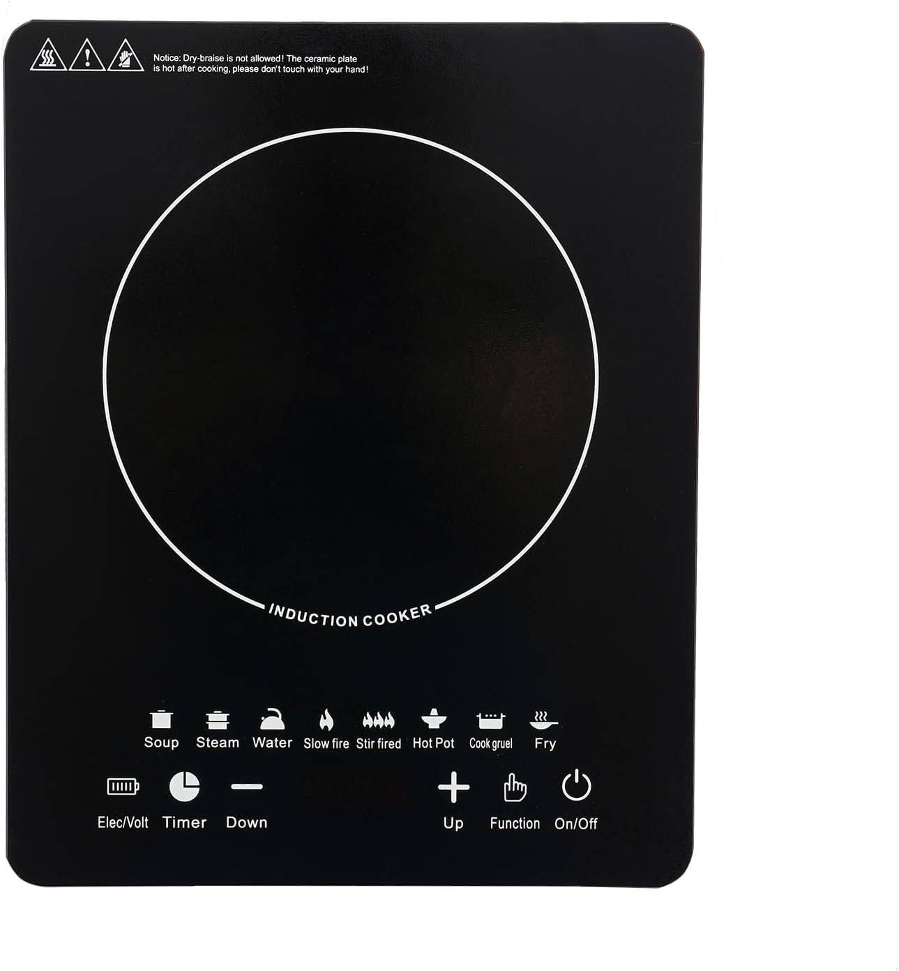 120-2200W Portable Induction Cooktop-8 Cooking Preset Programs, Power & Temp Adjustable, LCD Display, Auto Pot Detection & Auto Shut-off, Hot Plate Cooker with 3-Hour Timer, Countertop Burner