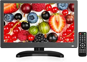 11.6 inch Monitor Display, 1366 * 768 Resolution,Built-in Dual Speakers, Portable LCD Monitor with HD/VGA/BNC/AV/USB for CCTV DVD DSLR VCD TV Box