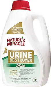 Nature's Miracle Urine Destroyer Plus for Cats, Unscented, Enzymatic Formula for Severe Cat Urine Stains, 1 Gal