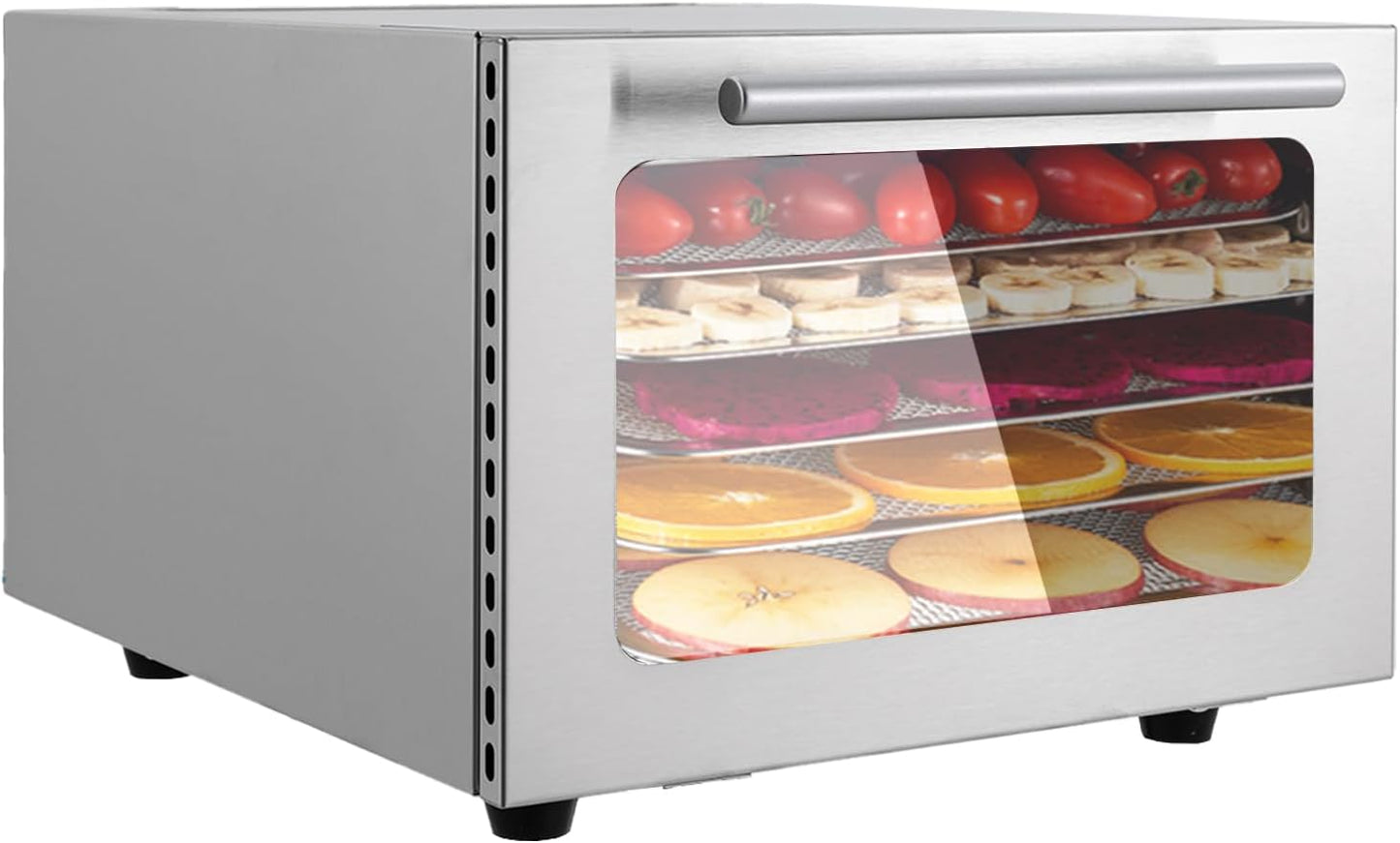 Pet Food Maker Machine, 5 Tray Electric Food Dehydrator Machine for Fruit, Vegetables and Meat, 400W Food Dryer Machine Stainless Steel Dehydrators with LED Display, Tempe Control