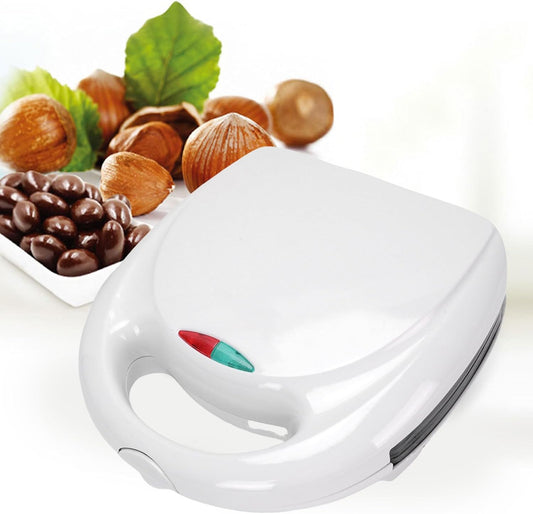 Wisoqu Walnut Cookie Maker, 12 Holes Double Sided Non Stick Mold Maker, Electric Walnut Cake Maker with Non Stick Coating, Toaster Baking Breakfast Pan, Sandwich Iron, Easy Cleaning (110V US Plug)