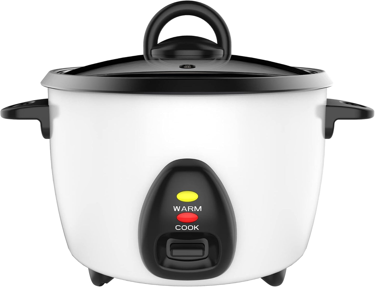 Uniware Electric Rice Cooker with Non-Stick Aluminum Pot, Tempered Glass Lid, Rice Paddle and Measuring Cup (5 Cup)