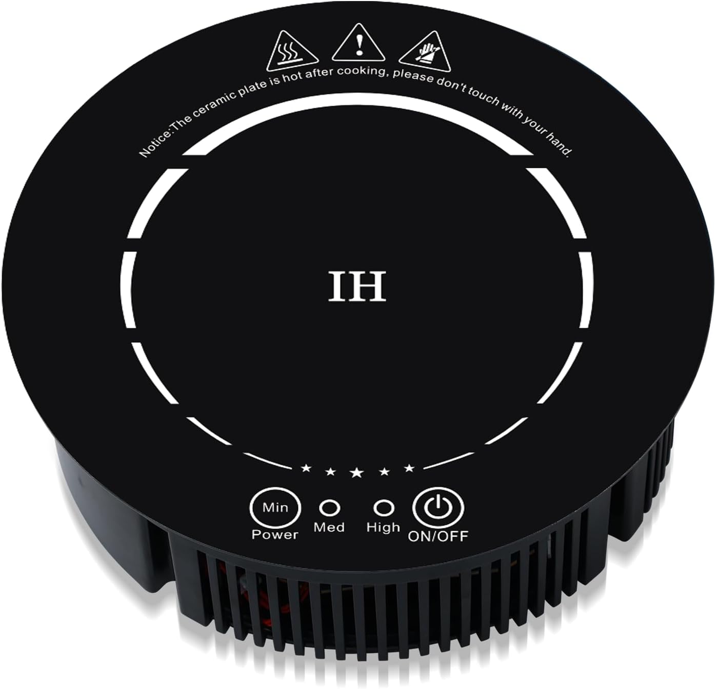 JOZOOES 500W \/ 120V Small Induction Cooktop - 7.7" Mini Portable Countertop Burners Induction Hot Plate Electric Stove for Candle Making, RV, Office, Tea Room, Camp, Tea party