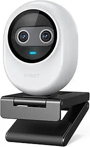 EMEET Piko 4K Webcam for Streaming, Worldâ€™s 1st Dual-Camera AI-Powered 4K Camera w/AI Autofocus, 3 Mics Array&3 Sound Modes, USB Webcam with Clip, Great for Streaming, Desk Setup and Creative Gifts