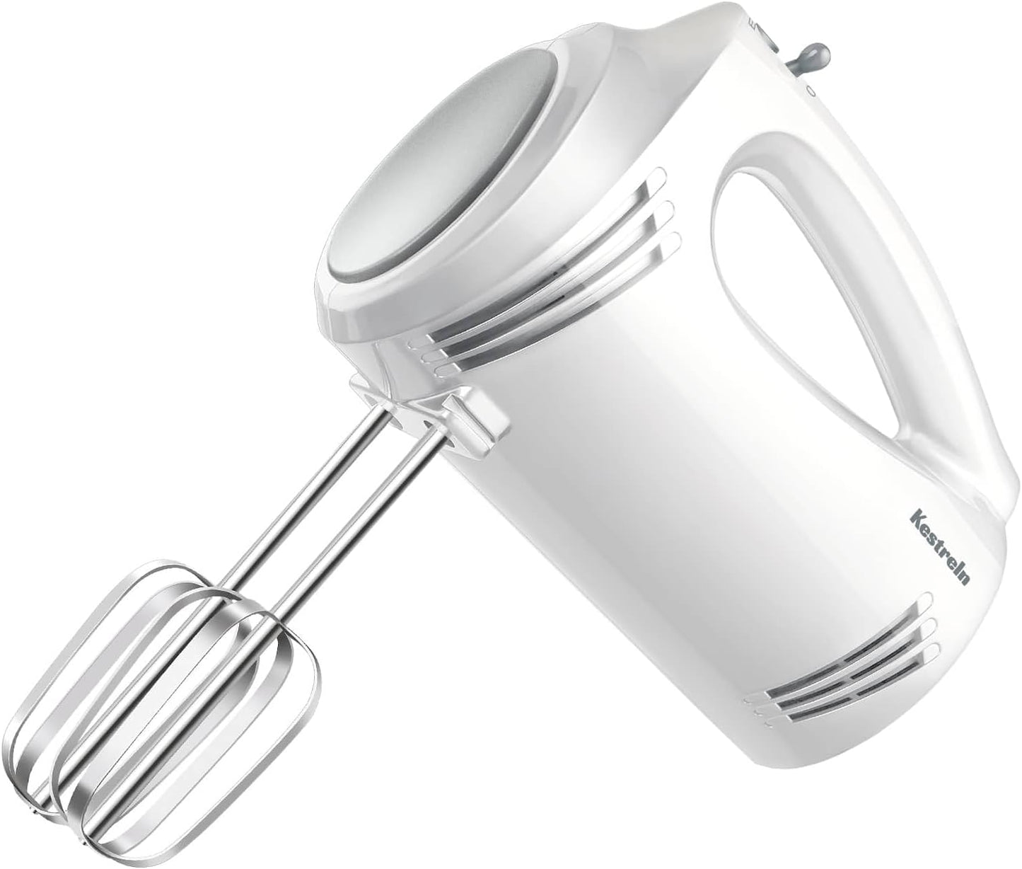 Handheld Electric Mixer 350 Watt 5-Speed with Turbo Boost Powerful Mixing for Kitchen Heavy Duty, 4 stainless steel attachments, Dough Hooks, Flat Egg Beaters