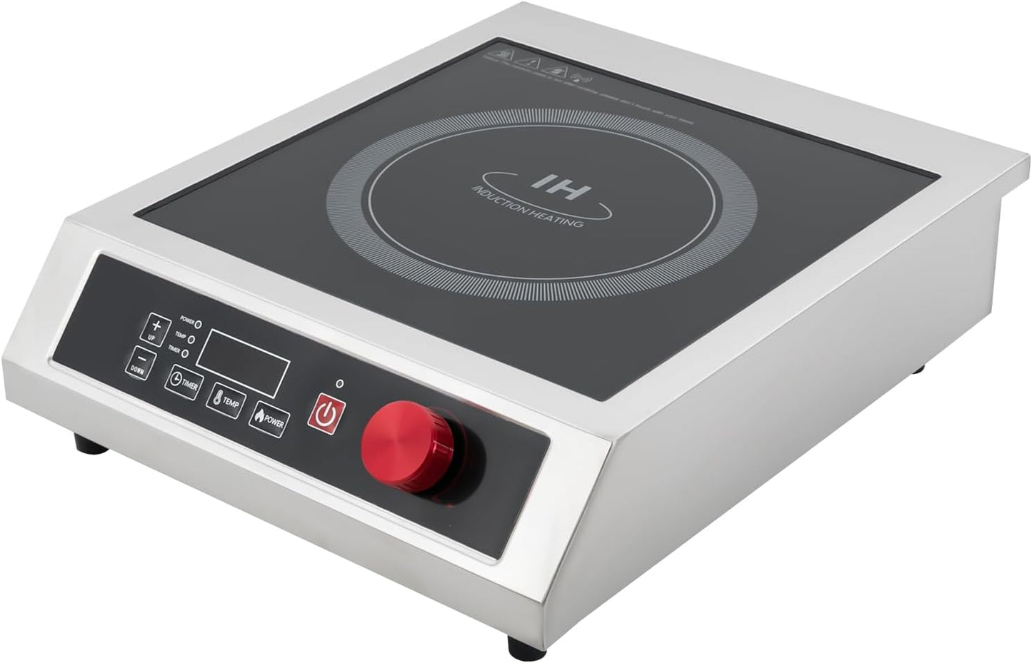 3500W Commercial Induction Cooktop, Powerful Electric Induction Burner with Adjustable Cooking Time and Temperature for Pubs, Food Chains 16.93 x 13.78 x 3.54 Inch Max. Load To 165.35 Lbs