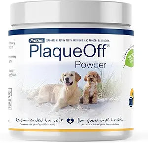 Proden PlaqueOff Powder 420g - Natural Dental Care Supplement for Dogs & Cats, Reduces Plaque & Tartar, Freshens Breath, Vet-Recommended, VOHC Approved, Dental Care for Pets, Easy Daily Use