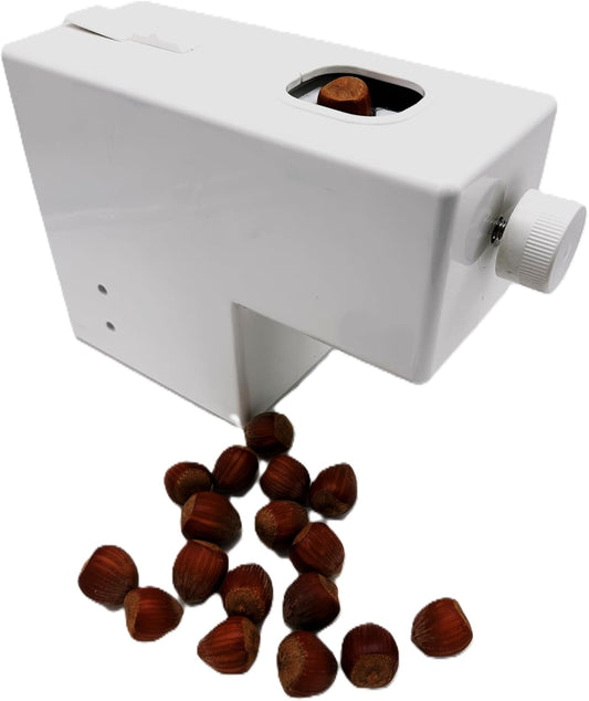 Pelamatic Electric Nut Cracker | Dual-Mode Manual & Auto | Adjustable for Pecans, Almonds, Nuts | NEW UPDATED Durable Compact Design, White, 6.69 x 11.02 x 3.54 in, Plastic