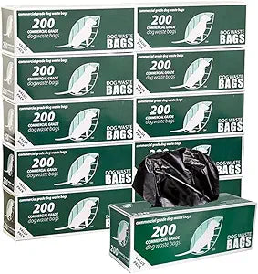 Zero Waste USA 2,000 Commercial Grade Dog Waste Station Refill Roll Bags - (Most Popular) - 40% Thicker than competitor brands - Fits Any Dog Waste Station - 10 Rolls of 200 bags per roll
