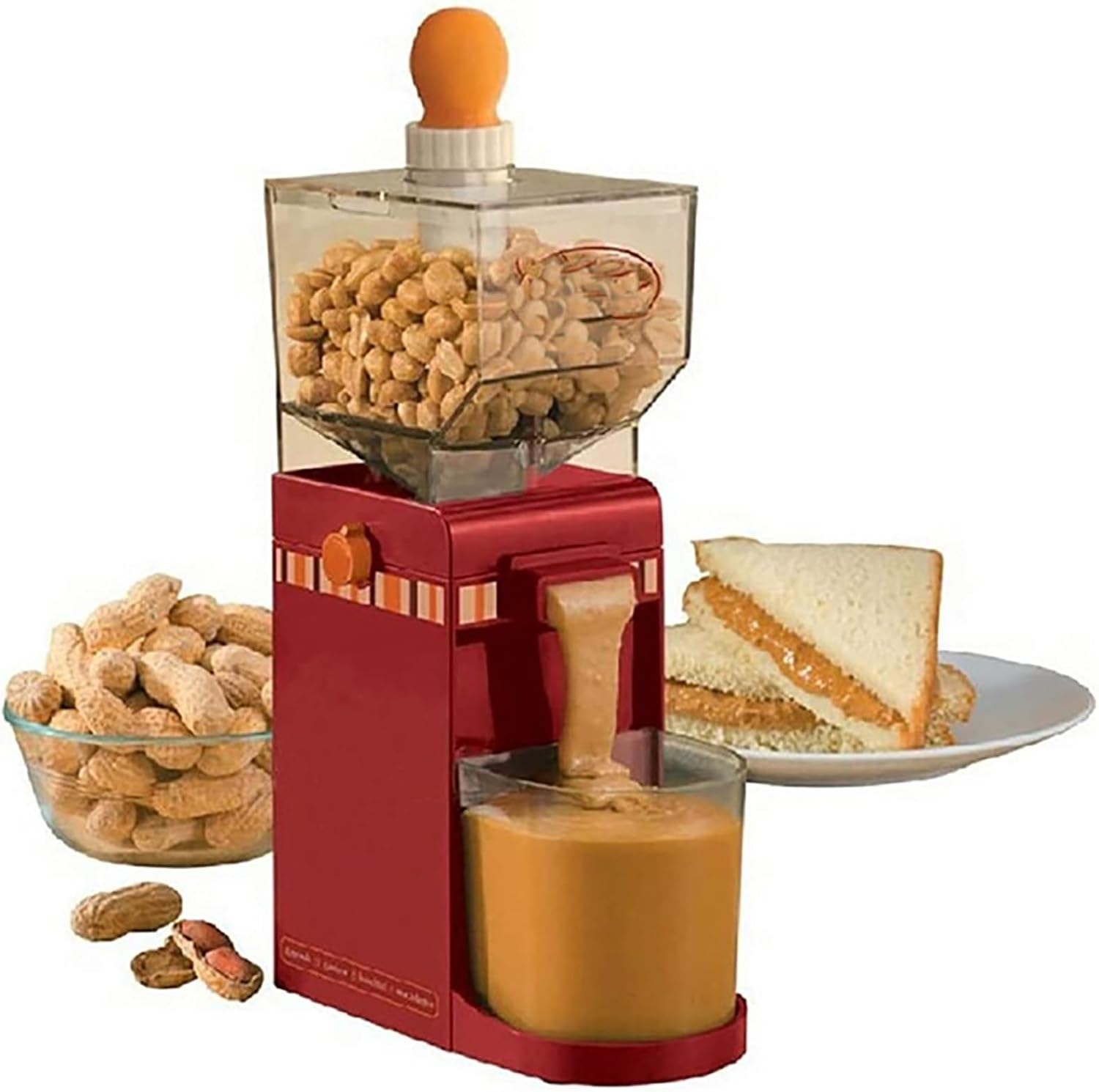 Electric Nut Grinder Peanut Butter Maker Machine, 500ml Large-Capacity Almond/Cashew/Sesame Grinding Mill with Non-Slip Base, Efficient Home & Commercial Nut Butter Processor