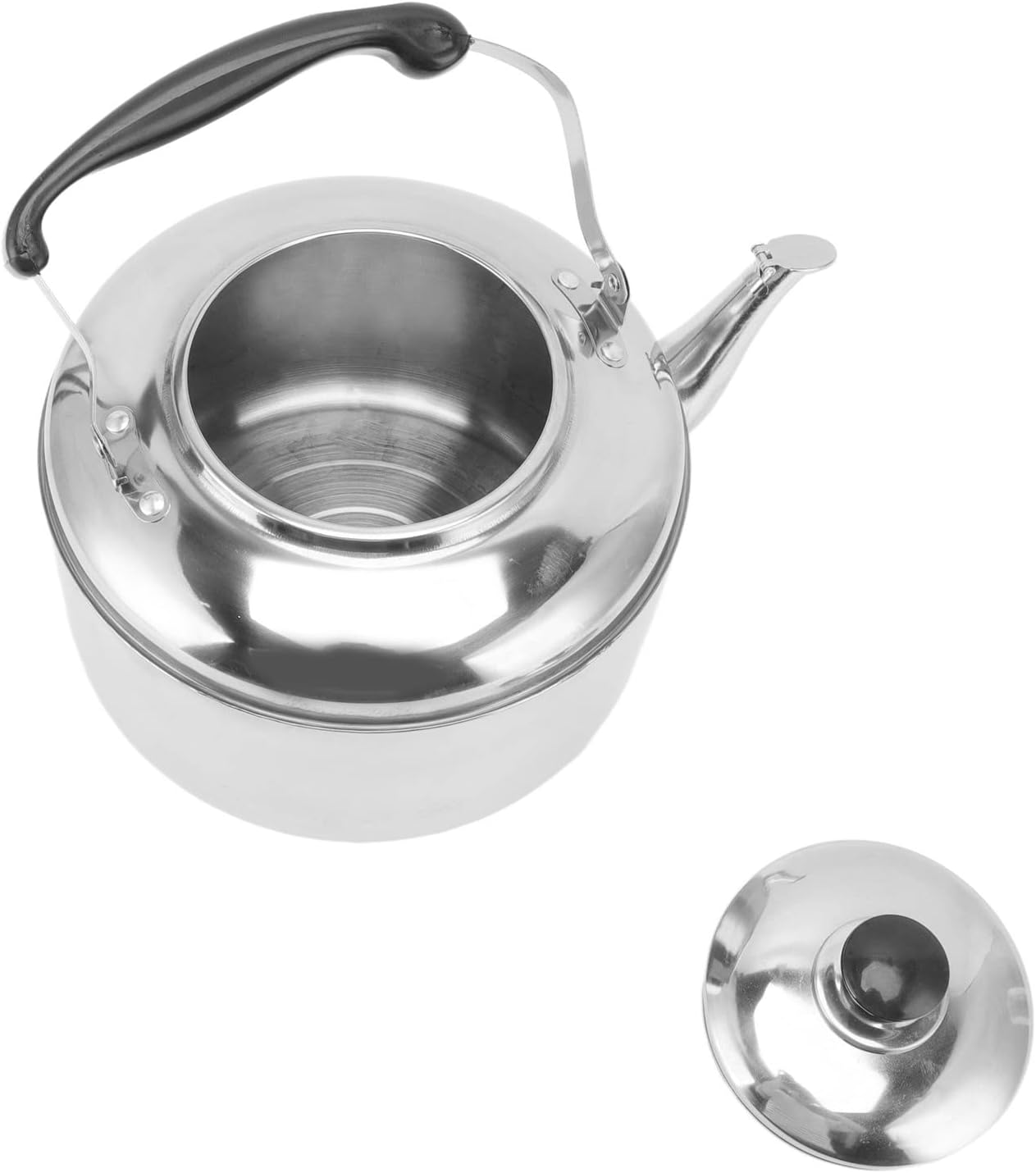 Large Capacity 5.5L Stainless Steel Tea Pot - Versatile Stove Top Kettle for Boiling Water, Induction, Electric & Gas Stovetops, Even Heating Design for Perfect Brewing