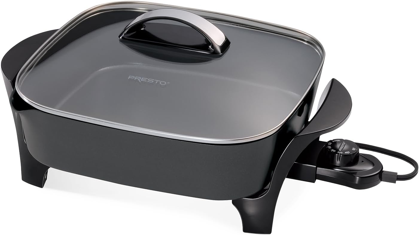 Presto 07117 12" Electric Skillet with glass cover