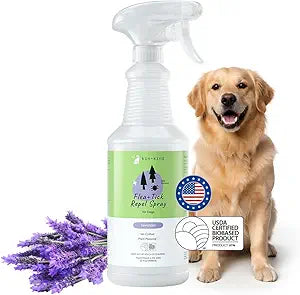 kin+kind Flea and Tick Prevention for Dogs â€“ Plant Based Flea Spray with Rosemary, Lemongrass & Cedarwood Oil â€“ Pet Supplies for Bugs and Pests â€“ Flea & Tick Pet Spray Prevention - Lavender 32 fl oz