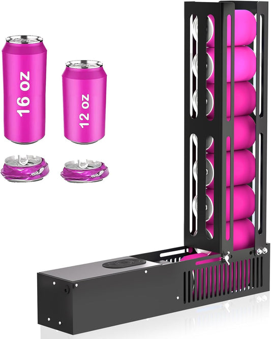 YOTAN Electric Can Crusher, 8oz&12oz&16oz Automatic Can Crusher, Can Fill 8 Cans at a Time, Automatic Can Eject, Heavy Duty Can Crushers for Recycling Aluminum Seltzer,Cola,Beer Cans