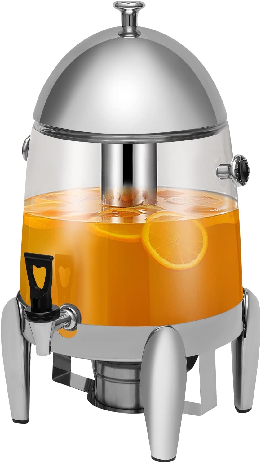 Clear Hot Beverage Dispenser, 110V Electric Beverage Dispenser 12L/3.2Gal Stainless Steel Warmer Electric Coffee Tea Chocolate Machine for Restaurant Cafeteria Coffee Shop, Adjustable Temp 95-185°F