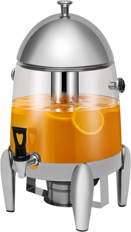 Clear Hot Beverage Dispenser, 110V Electric Beverage Dispenser 12L/3.2Gal Stainless Steel Warmer Electric Coffee Tea Chocolate Machine for Restaurant Cafeteria Coffee Shop, Adjustable Temp 95-185°F