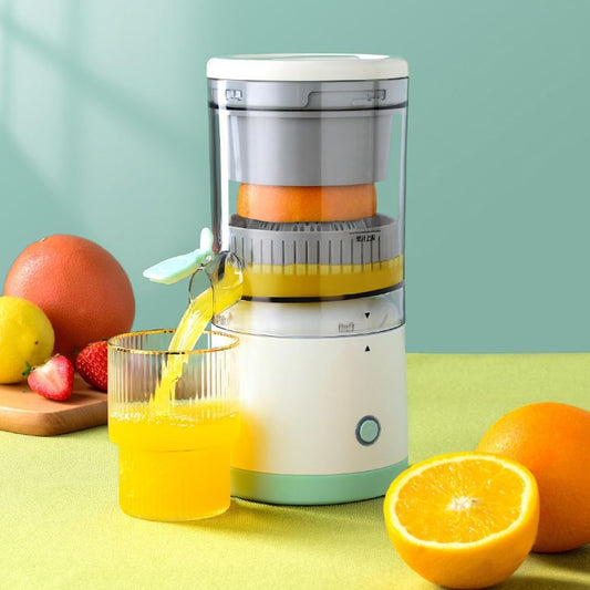 Electric Juicer Rechargeable,Portable Kitchen Gadget for making Orange Juice,Squeezing Oranges,Lemons,Kiwi Fruit,Grapefruits,and Citrus Juices.Comes with USB charging and a Cleaning Brush(Green)