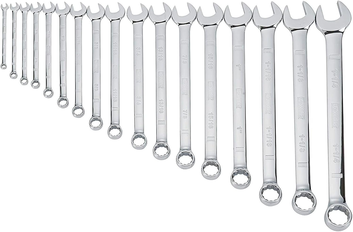 DEWALT Combination Wrench Set, SAE, 17-Piece (DWMT19234)