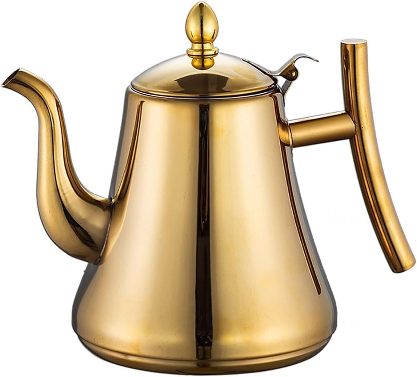 Premium Stainless Steel Gooseneck Tea Kettle with Infuser - Perfect for Induction, Gas, Electric & Halogen Stoves(Gold,2.1 Quart)