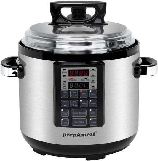 9-in-1 Electric Pressure Cooker 6QT Multi-Functional Programmable Non-Stick Pot, Slow Cooker, Rice, Steamer, Sauté, Yogurt Maker, Warmer, 6 Quart