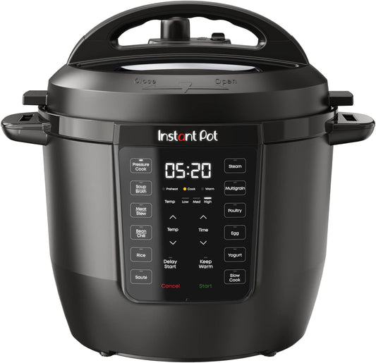 Instant Pot 6QT RIO, 7-in-1 Electric Multi-Cooker, Pressure Cooker, Slow Cook, Rice, Steamer, Sauté, Yogurt & Warmer, Black, 6 Quarts