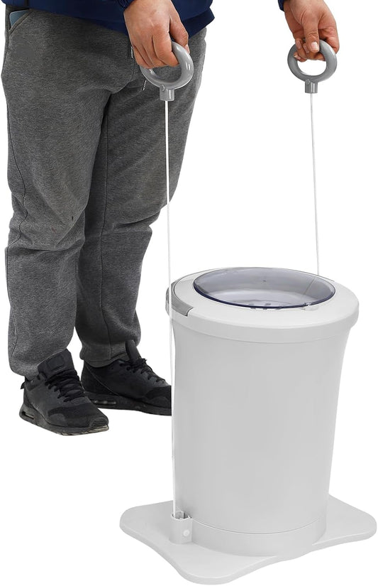 Manual Clothes Dehydrator Foot Pedal Laundry Dryer Compact Spin Dehydrator Non Electric Clothes Spinner Machine 12L\/ 3.17Gallon Large Capacity Foot Powered Washing Machine for Wet Clothes