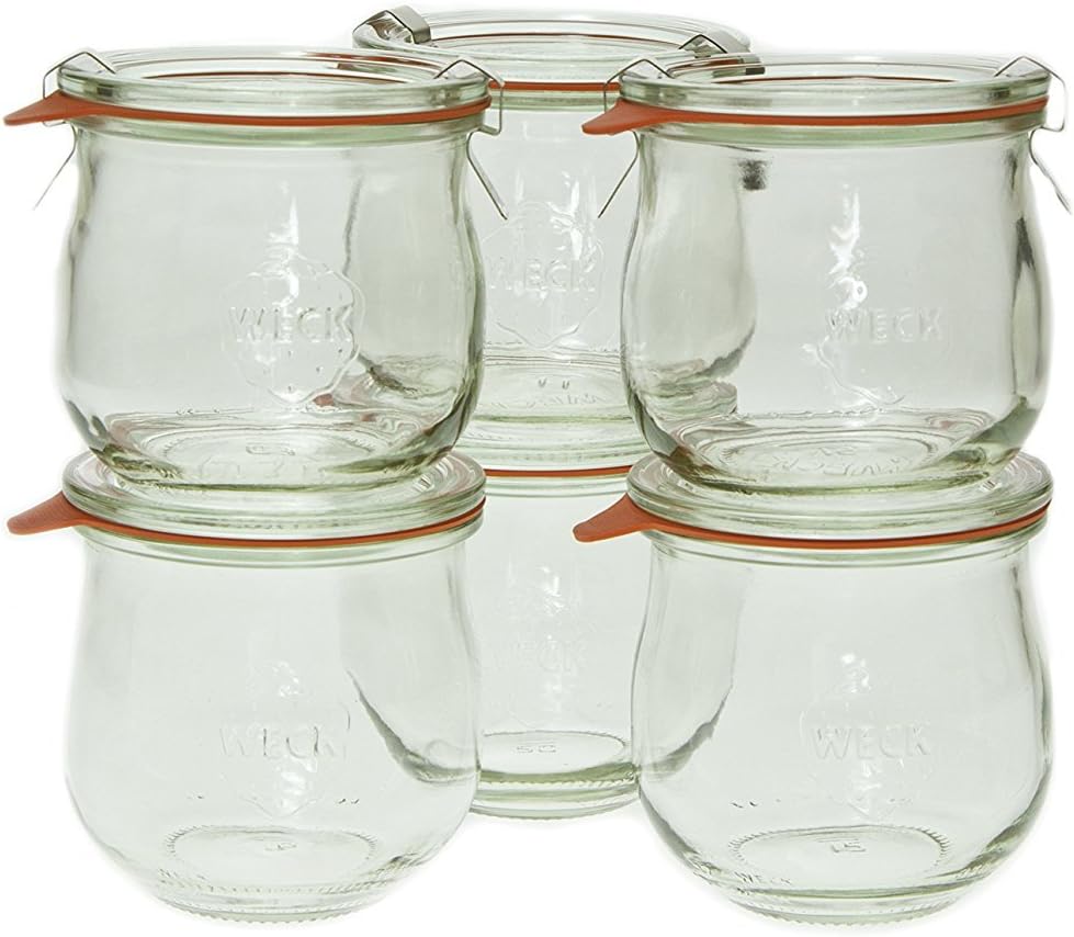 Weck 746 1/5 Liter Tulip Jar, 12.5 Oz - Set of 6