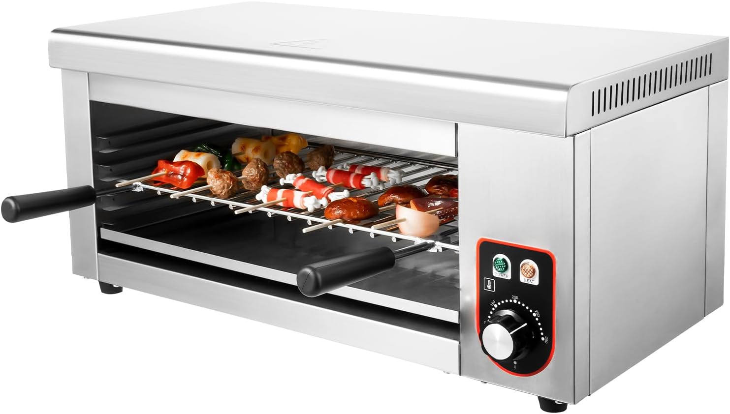 Electric Cheese Melter 110V 2000W Salamander Broiler BBQ Gril Countertop Cheese Melting Grill For Restaurant Kitchen Home Commercial Equipment Grilling Meat Steak Fish