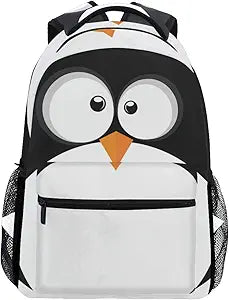 School Backpack Cute Penguin Bookbag for Boys Girls Teens Casual Travel Bag Computer Laptop Daypack