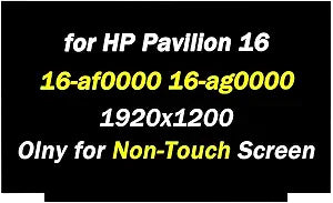 Replacement for HP Pavilion 16-af0000 16-ag0000 LCD Display for ASUS VivoBook 16X M1603Q 1920x1200 30 pin 60HZ 16.0" LCD Screen Laptop Display Panel (Only for Non-Touch Screen)