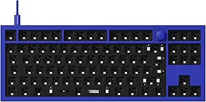 Keychron Q3 Barebone Kit ISO EU Knob Version, QMK/VIA Wired Custom Mechanical Keyboard, Full Aluminum Hot-swappable Tenkeyless Layout Double-Gasket DIY, Programmable Macro for Mac Windows Linux - Blue