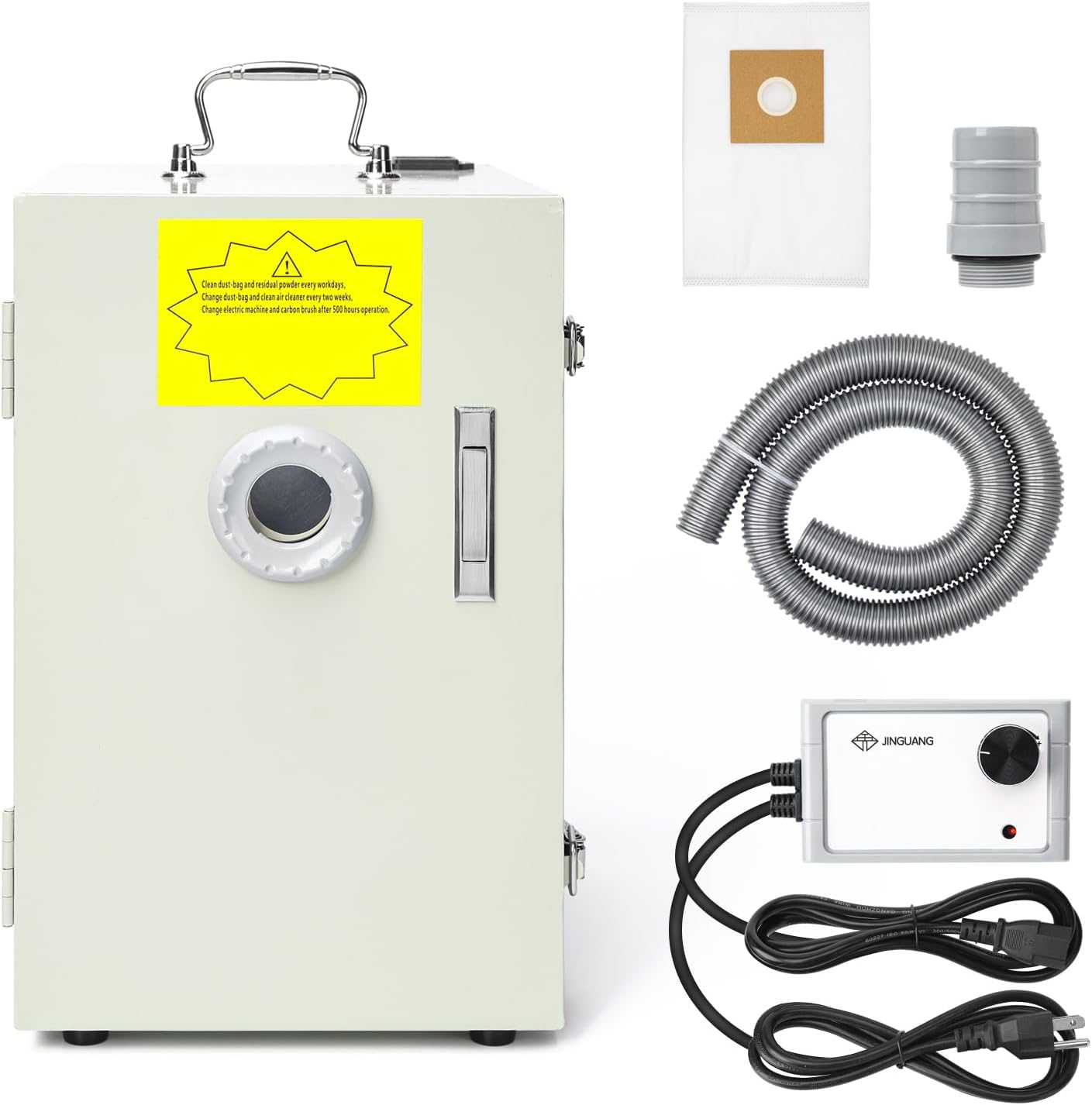 500W Laboratory Vacuum Cleaner, Single-Blade Wheel Dust Collector, High Suction, Quiet Operation, Portable & Efficient for Lab Bench, Tools, and Floor Cleaning