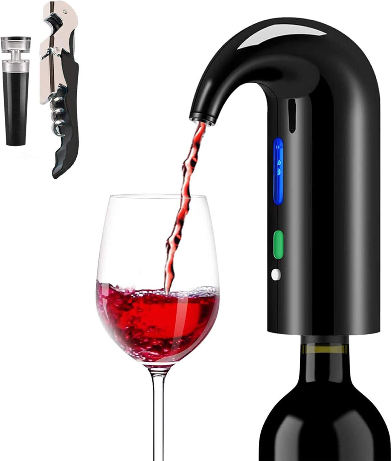 Electric Wine Aerator & Automatic Wine Dispenser \u2013 1-Button Instant Aeration, Decanter Wine Pourer for Red & White Wine, USB Rechargeable Wine Accessories \u2013 Best Wine Valentines Gift for Women & Men