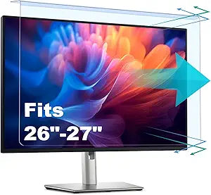 Anti-Blue Light & Anti-Scratch Screen Protector Shield for 27 Inches Desktop Computer Monitor, Hanging Block Filter Panel for Eye Protection